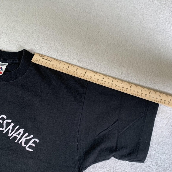 Vintage Fruit Of The Loom Rattlesnake Chili Shirt Mens Large Black Lizard 90s - Picture 8 of 10